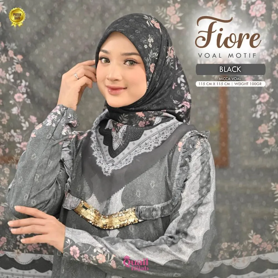 Fiore Voal | Voal Motif Printing | Voal Segiempat Motif 115x 115 — VOAL