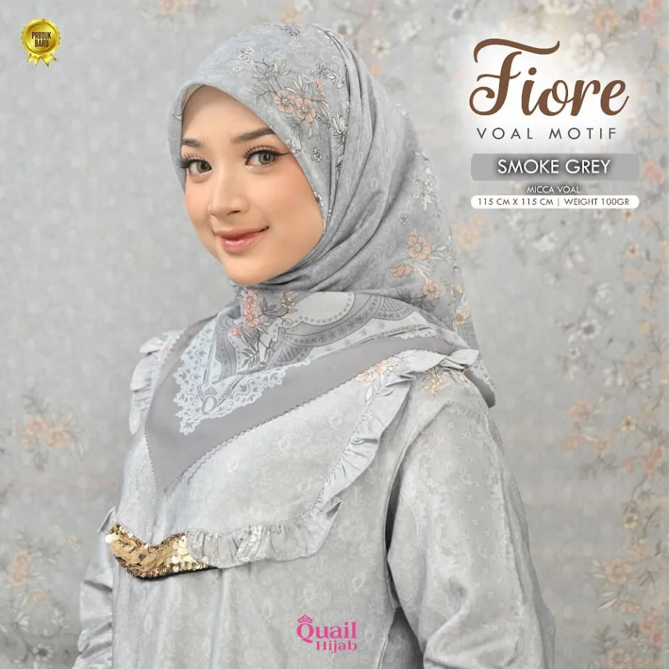 Fiore Voal | Voal Motif Printing | Voal Segiempat Motif 115x 115 — foto 5