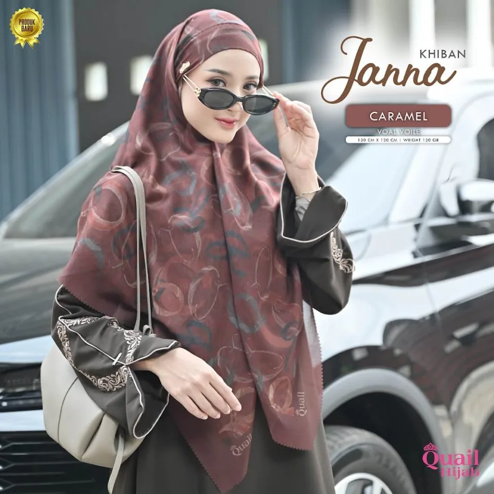 Janna Khimar Bandana | Khiban Voal Motif Syar'i Size 120x120 — foto 4