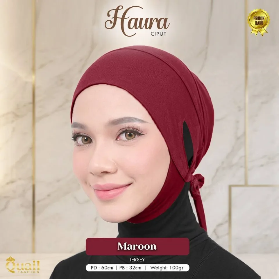 Haura Inner Dagu | Ciput Dagu Anti Pusing | Inner Hijab Jersey — foto 7