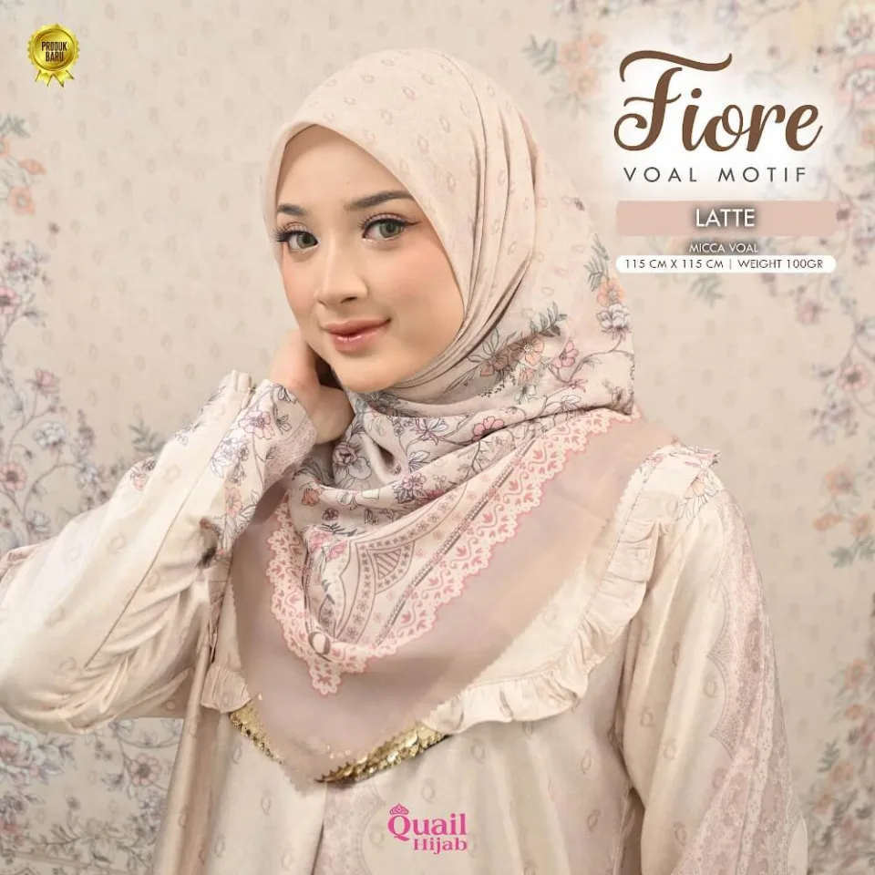 Fiore Voal | Voal Motif Printing | Voal Segiempat Motif 115x 115 — foto 4