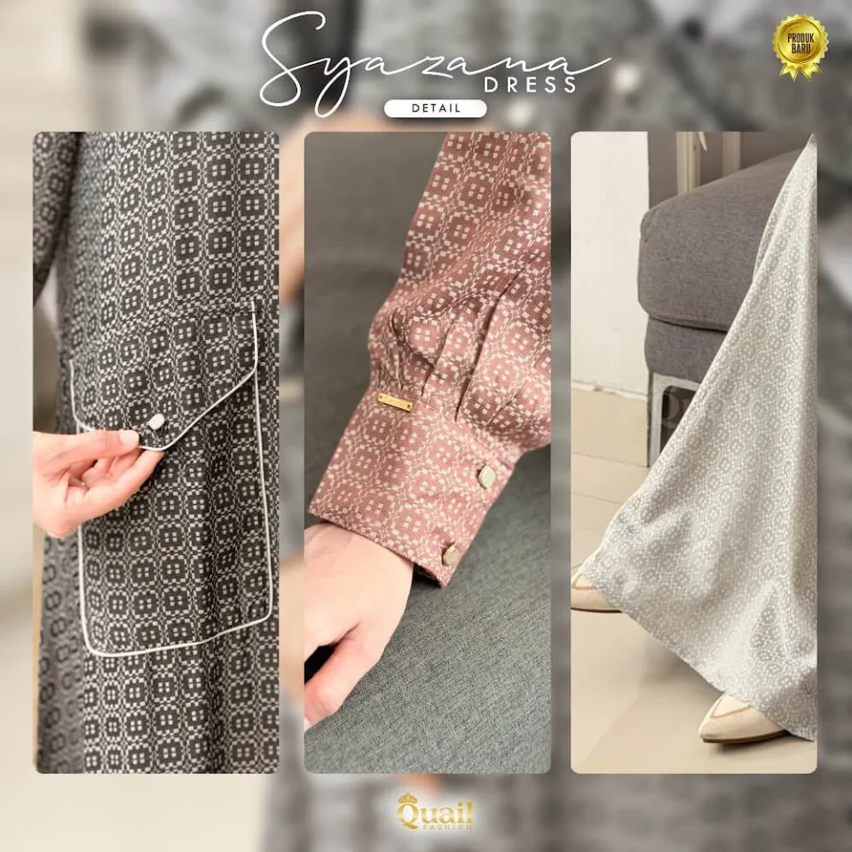 Syazana Dress | Gamis Muslimah Syar'i | Dress Printing Premium — foto 5