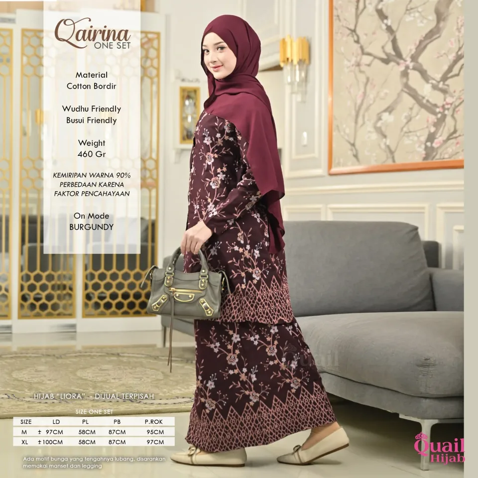 Qairina Oneset | One Set Kondangan | One Set Bordir | One Set 2in1 Premium — foto 4