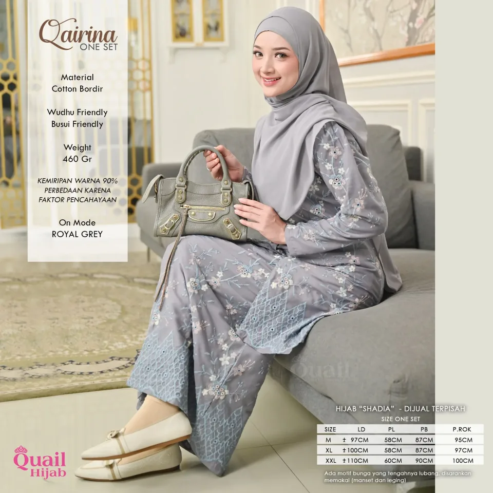 Qairina Oneset | One Set Kondangan | One Set Bordir | One Set 2in1 Premium — foto 3