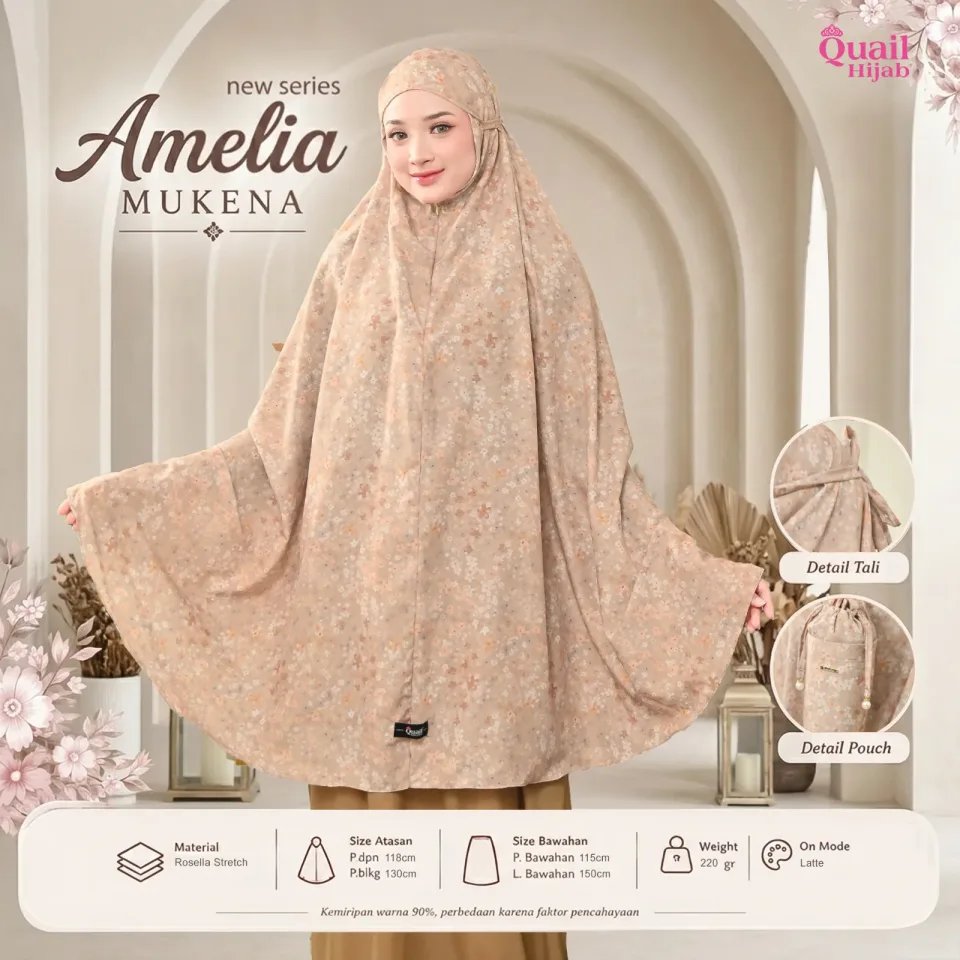 AMELIA NEW SERIES MUKENA | Mukena Motif Bunga | Mukena Travelling — foto 4