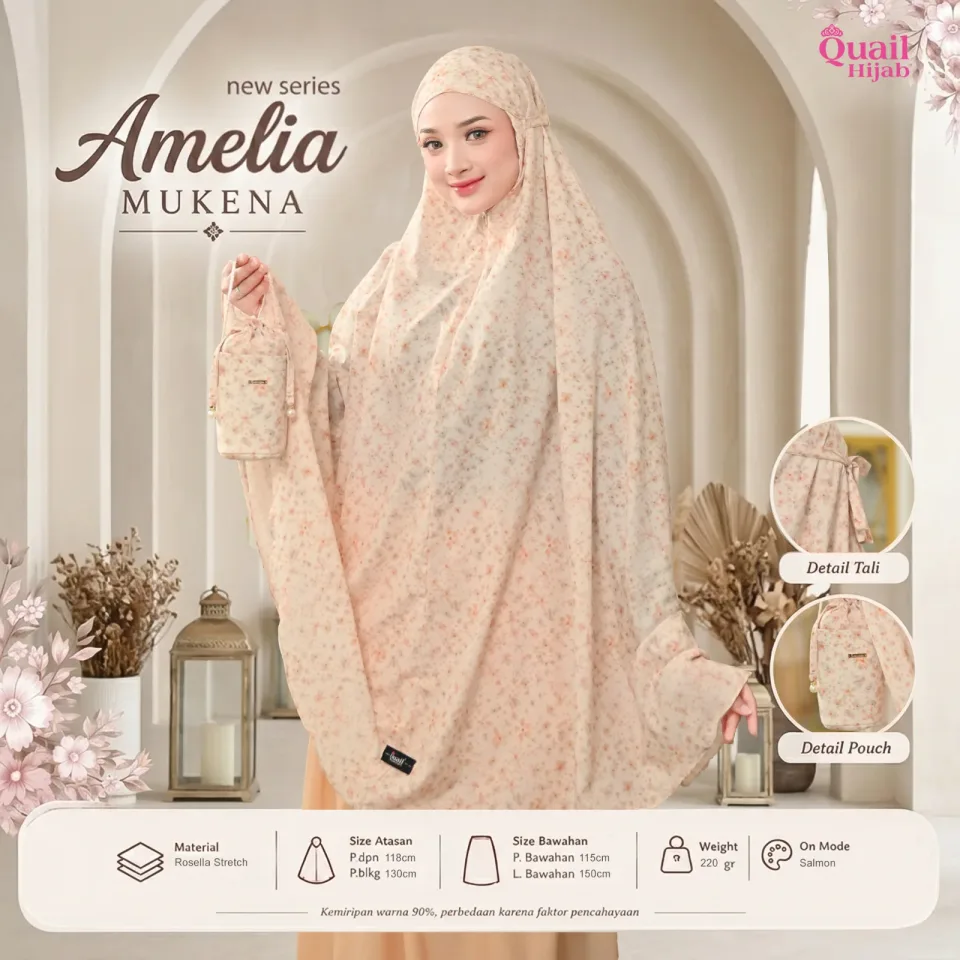 AMELIA NEW SERIES MUKENA | Mukena Motif Bunga | Mukena Travelling — foto 6