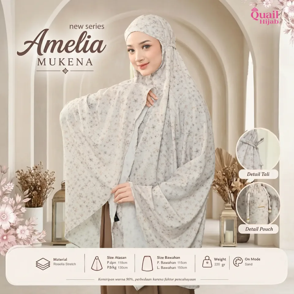 AMELIA NEW SERIES MUKENA | Mukena Motif Bunga | Mukena Travelling — foto 7