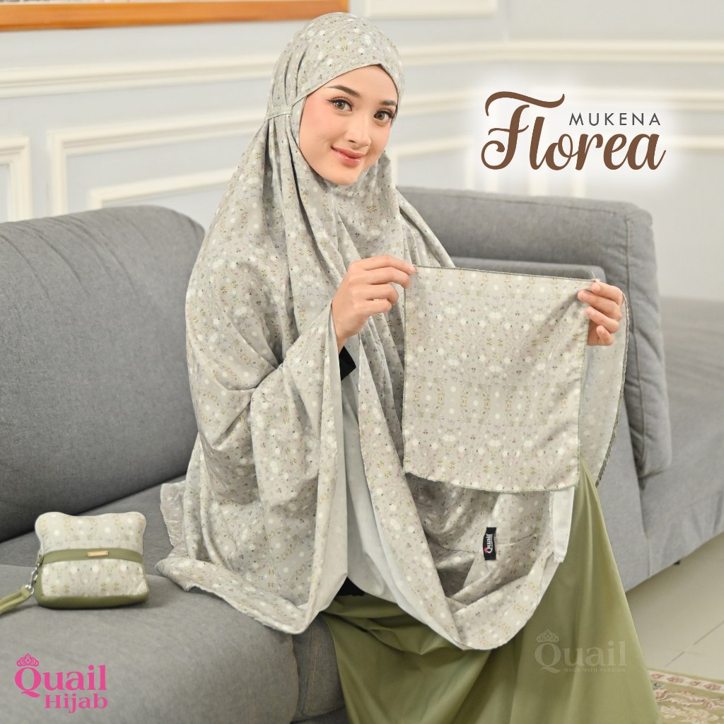Quail Hijab - Vanya Florea Mukena Travel | Hampers Mukena Dewasa Remaja Daily Motif Printing Premium