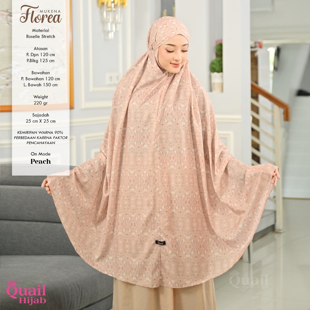 Quail Hijab - Vanya Florea Mukena Travel | Hampers Mukena Dewasa Remaja Daily Motif Printing Premium