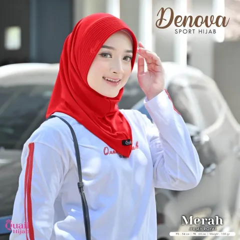 Denova Hijab Sport Bergo Instan | Jilbab Kerudung Instan Bergo Daily Muslim Kerudung Pad Sporty
