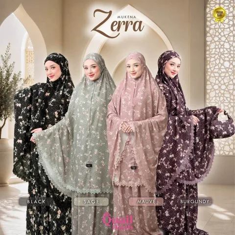 Zerra Mukena Kombinasi Renda Cantik | Mukena Viscose Rayon | Mukena Hampers Seserahan