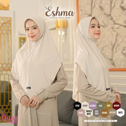 Eshma Hijab Dagu Instan | Hijab Bergo Daily Premium