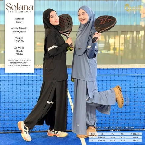 Solana Oneset Sporty | Olahraga Syari (atasan + bawahan) NEW COLLECTION