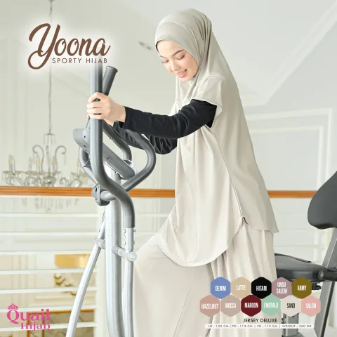 Yoona Jilbab Olah Raga | Sporty | Jilbab Rompi Premium Jersey