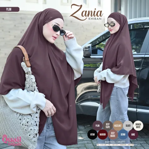 Zania Khiban STRNGRRR (Khimar Bandana) | Cerutty Syar'i | Instan | Jilbab Natasya Rizky