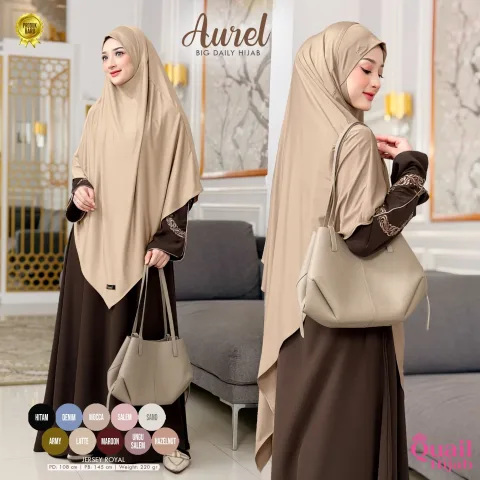 AUREL HIJAB DAGU JUMBO NON PAD | HIJAB DAGU | SYAR'I NON PAD CUTTING V