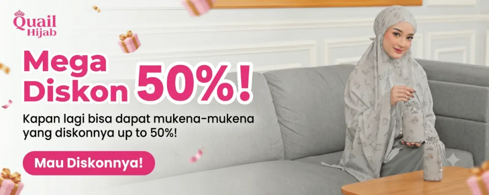 Mukena diskon up to 50%
