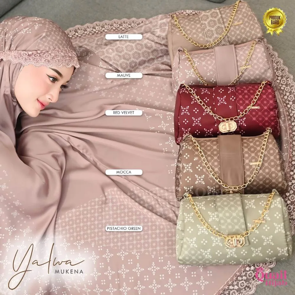 Yalwa Mukena Mewah | Seserahan Exclusive Renda Printing Luxury Silk — foto 2