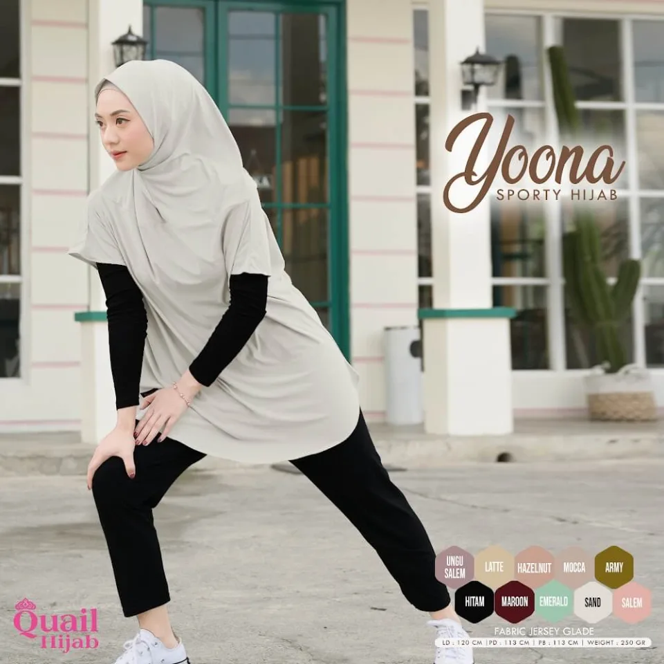 Yoona Jilbab Olah Raga | Sporty | Jilbab Rompi Premium Jersey — foto 4