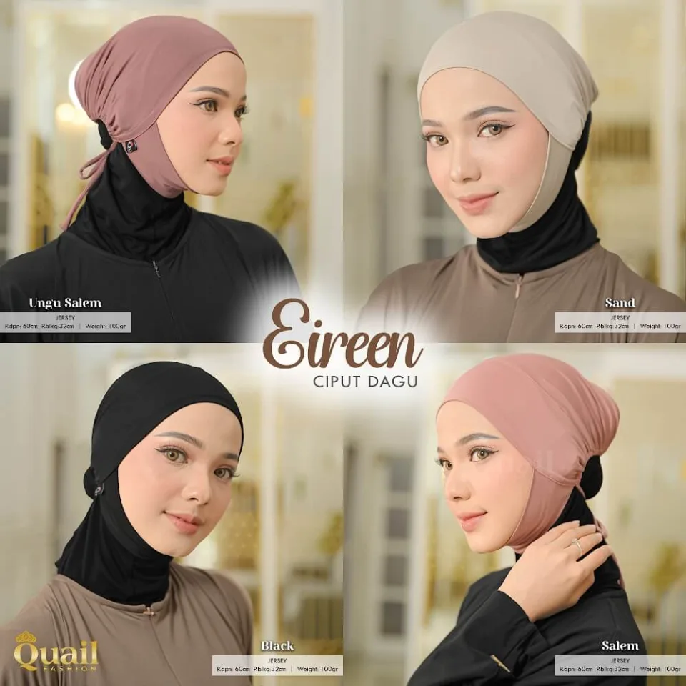 Eireen Ciput Hijab Dagu | Dalaman Inner Hijab Jersey | Anti Geser — INNER