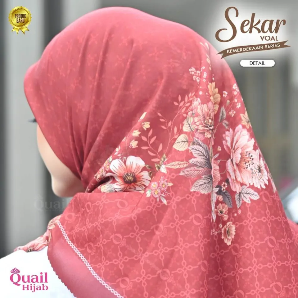 Sekar Voal Square Printing Hijab Segiempat Motif Size 120x120 — foto 3