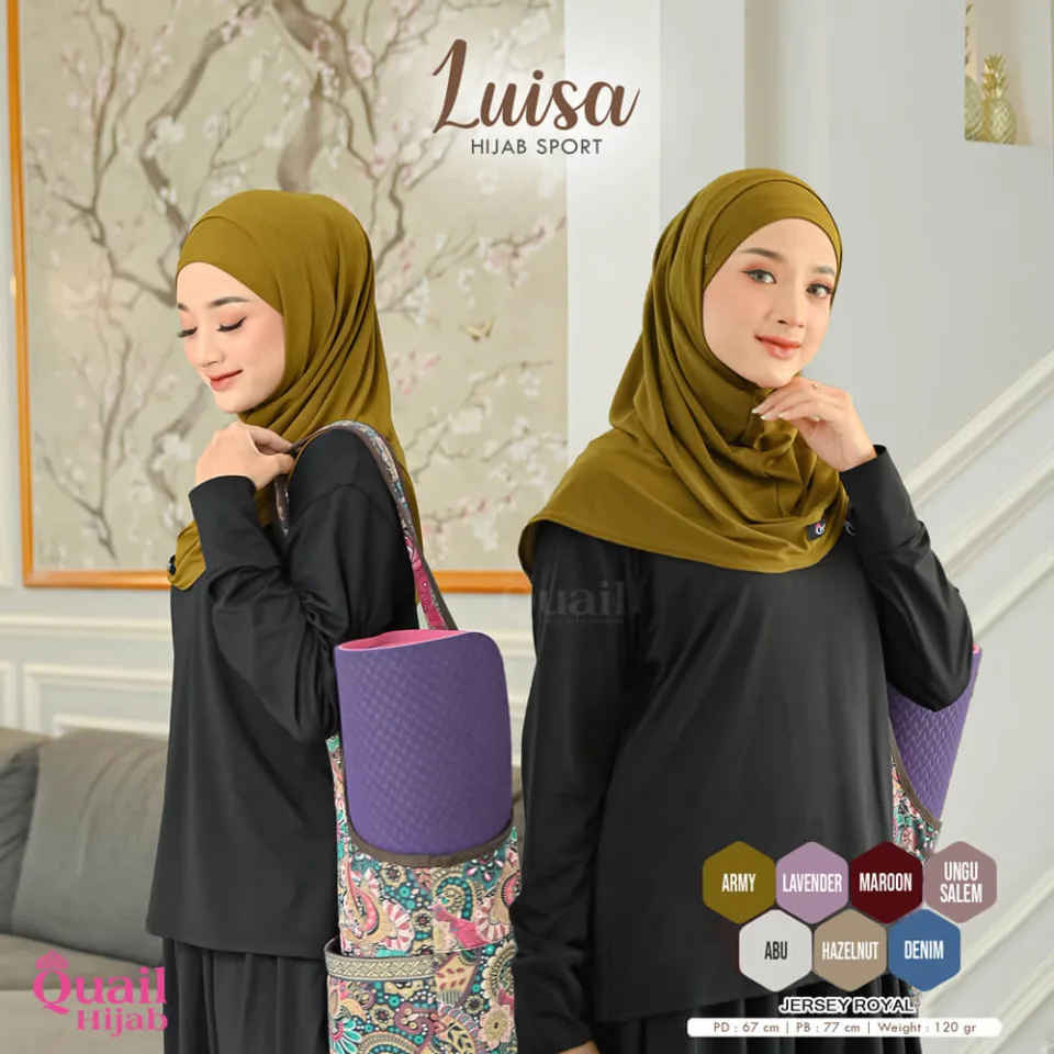 Luisa Jilbab Olah Raga | Sporty Non-Pad Jersey Premium Tali — foto 2