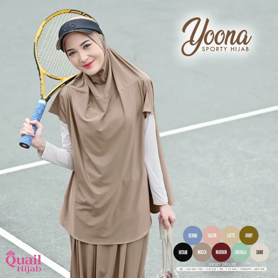 Yoona Jilbab Olah Raga | Sporty | Jilbab Rompi Premium Jersey — foto 2