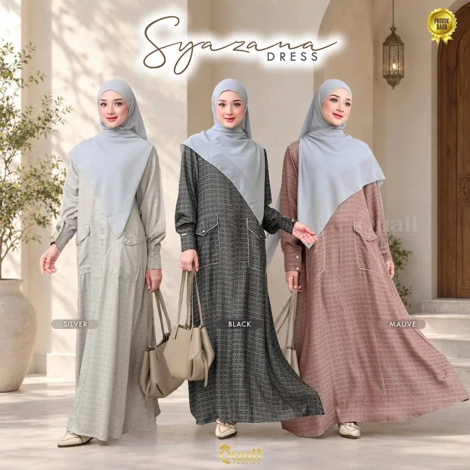 Syazana Dress | Gamis Muslimah Syar'i | Dress Printing Premium — DRESS DEWASA