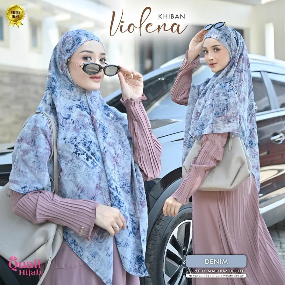 Violena Khimar Bandana | Khiban Cerruty Motif Abstrak Syar'i — foto 3
