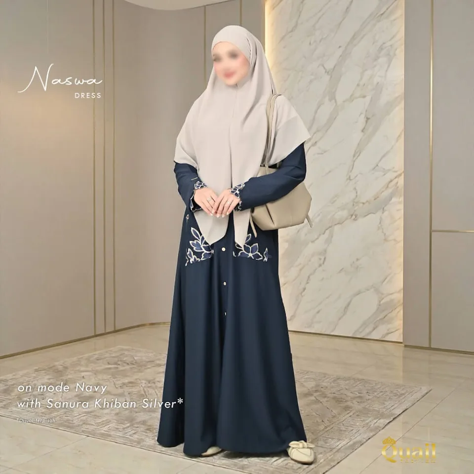 Naswa Dress | Dress Bordir Syar'i | Dress Muslimah Anti UV — foto 6