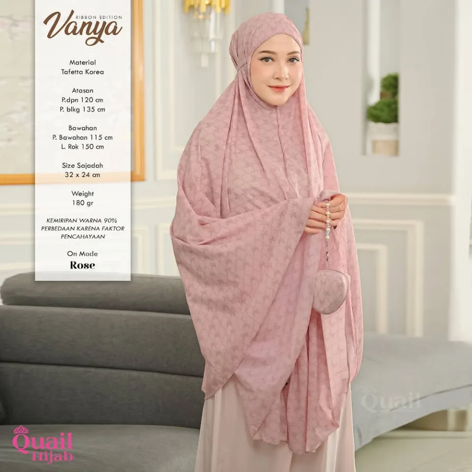 Vanya Mukena Travel | Hampers Mukena Dewasa Remaja Daily Motif Printing Premium — foto 5