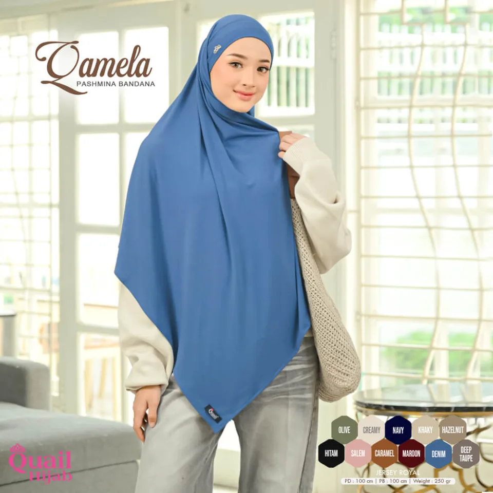 Qamela Pasban STRNGRRR| Pasmina Bandana Instan Tali — foto 2