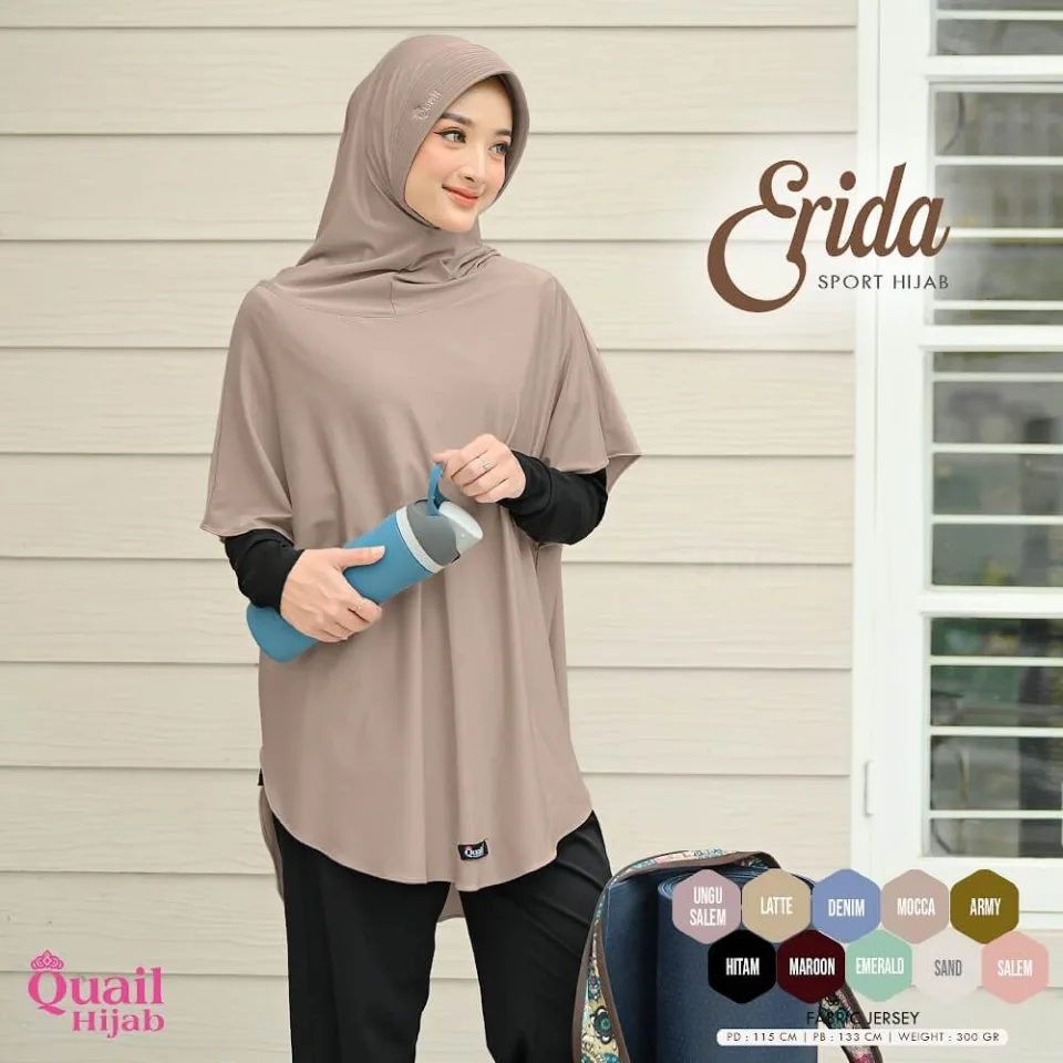 Erida Hijab Sport Instan Bergo | Jilbab Olah Raga — foto 3