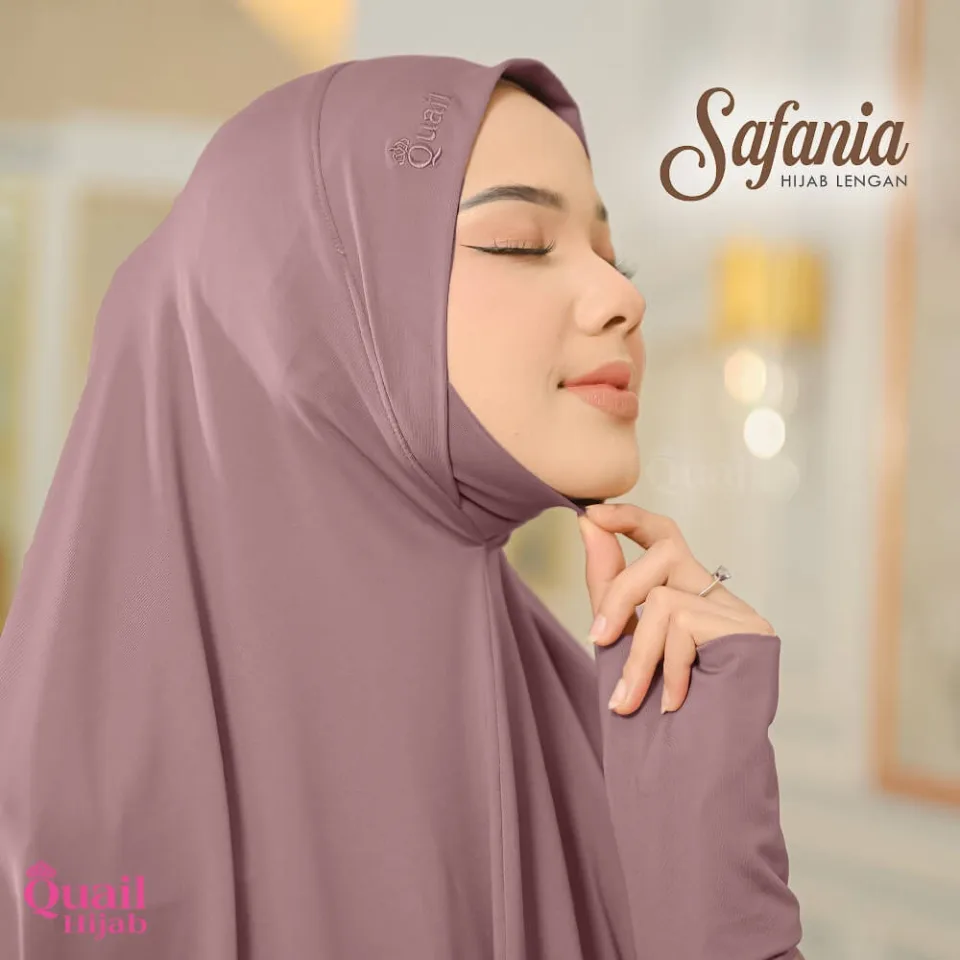 Safania Hijab Instan Lengan Dagu Jumbo | Anti Ribet Panjang Muslimah Daily — foto 4
