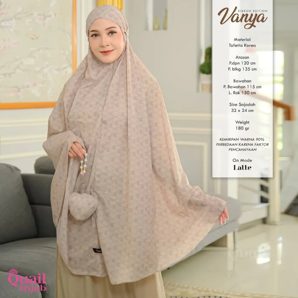 Vanya Mukena Travel | Hampers Mukena Dewasa Remaja Daily Motif Printing Premium — foto 3