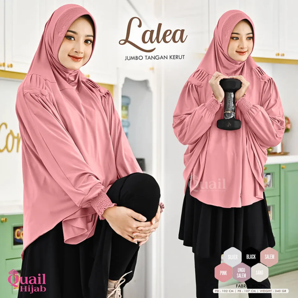 Lalea Hijab Instan Lengan | Syar'i Jersey Premium Adem | Hijab Lengan Pakai Pad — foto 4