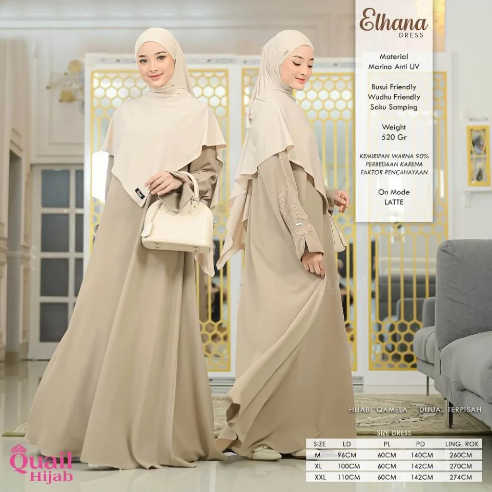 Elhana Dress| Gamis Wanita Muslimah Syar'i | Dress Bordir Anti UV — foto 6
