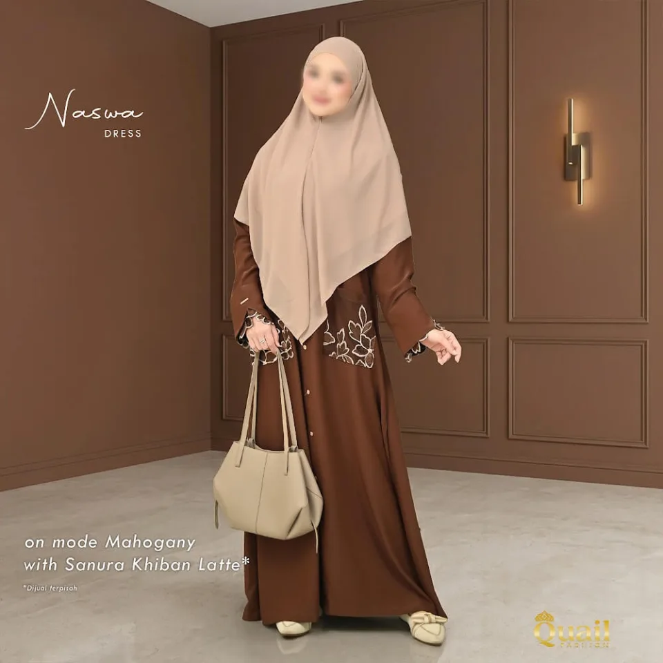 Naswa Dress | Dress Bordir Syar'i | Dress Muslimah Anti UV — foto 7