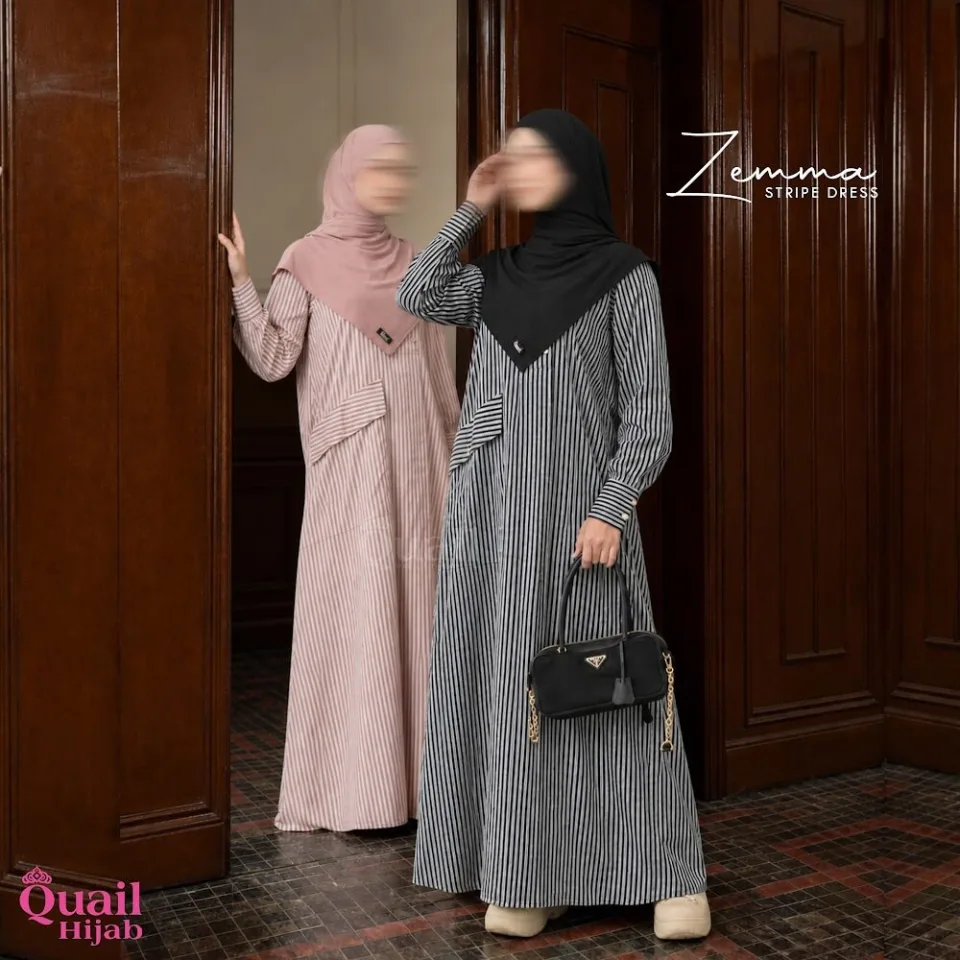 Zemma Dress | Dress Syar' Stripe | Daywear Dress Syar'i — foto 2