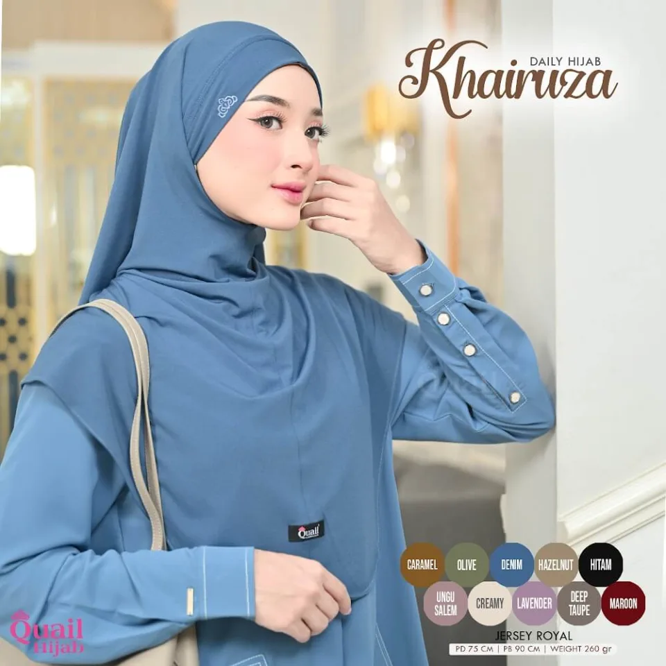 Khairuza Hijab French Malaysia  | Hijab Bandana Khiban | Jilbab Instan Bergo Tali — foto 3