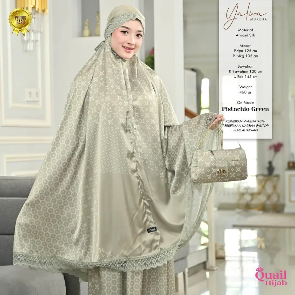 Yalwa Mukena Mewah | Seserahan Exclusive Renda Printing Luxury Silk — foto 6