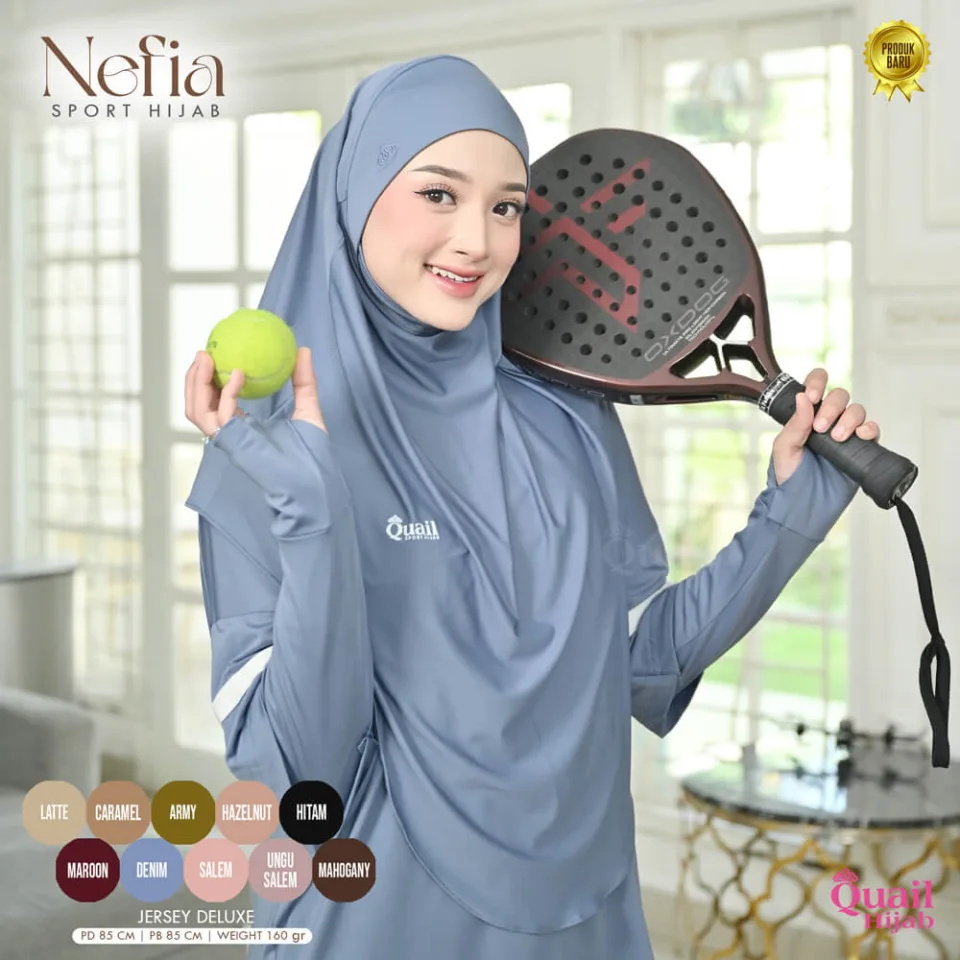 Nefia Jilbab Sport | Dagu Malaysia Syar'i Bergo Instan — foto 2