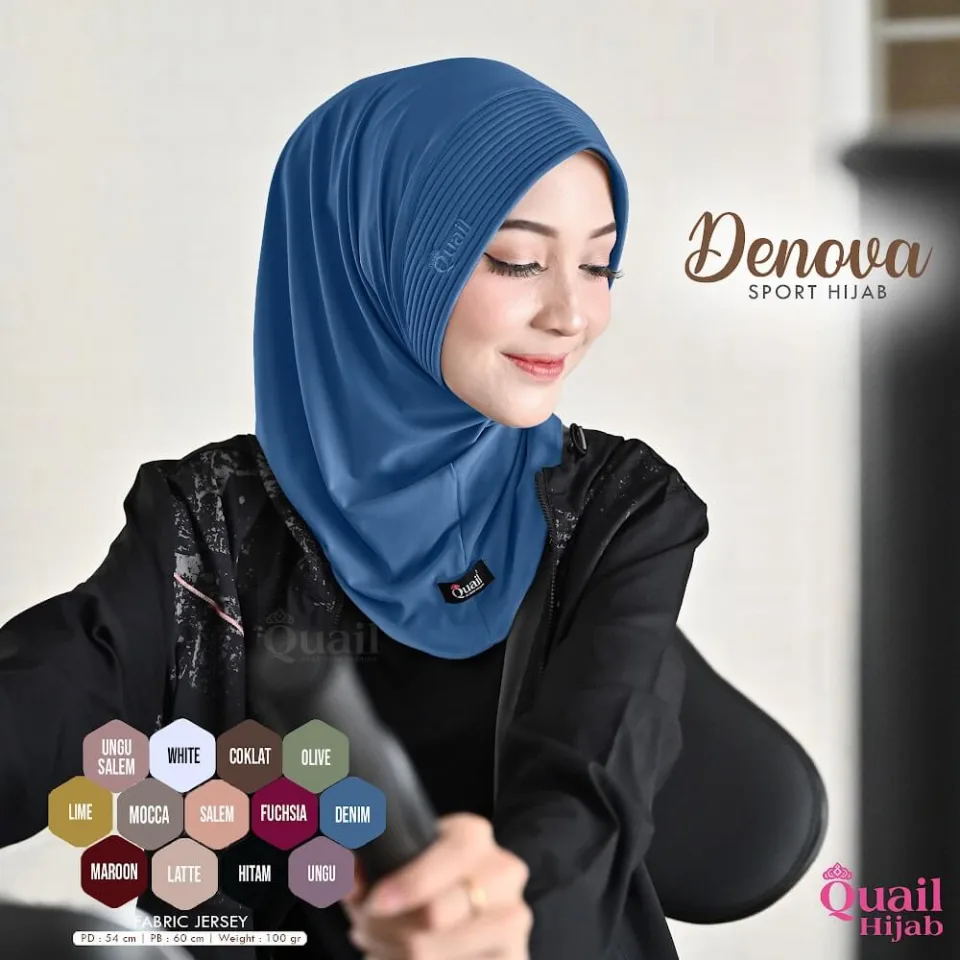 Denova Hijab Sport Bergo Instan | Jilbab Kerudung Instan Bergo Daily Muslim Kerudung Pad Sporty — foto 3