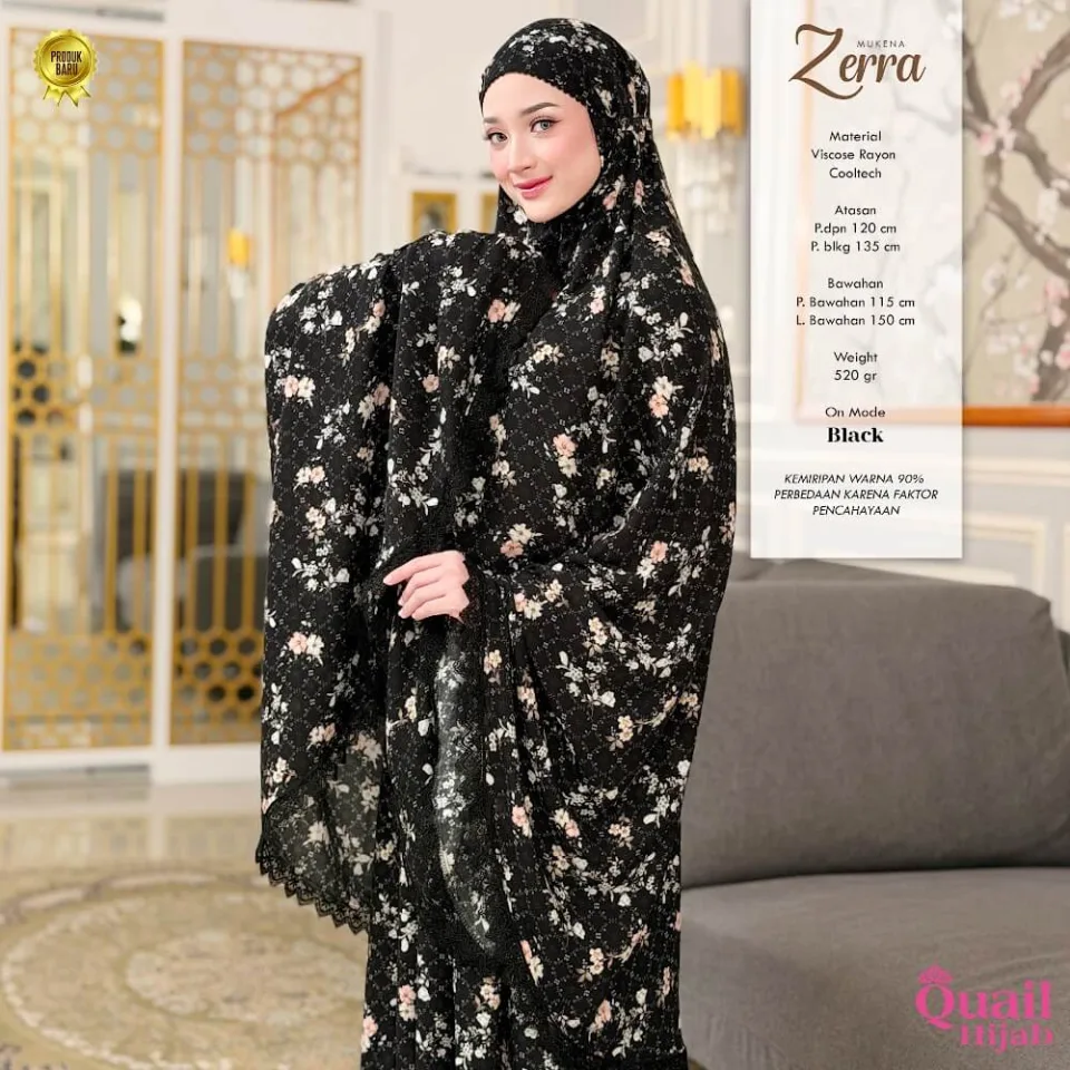 Zerra Mukena Kombinasi Renda Cantik | Mukena Viscose Rayon | Mukena Hampers Seserahan — foto 4