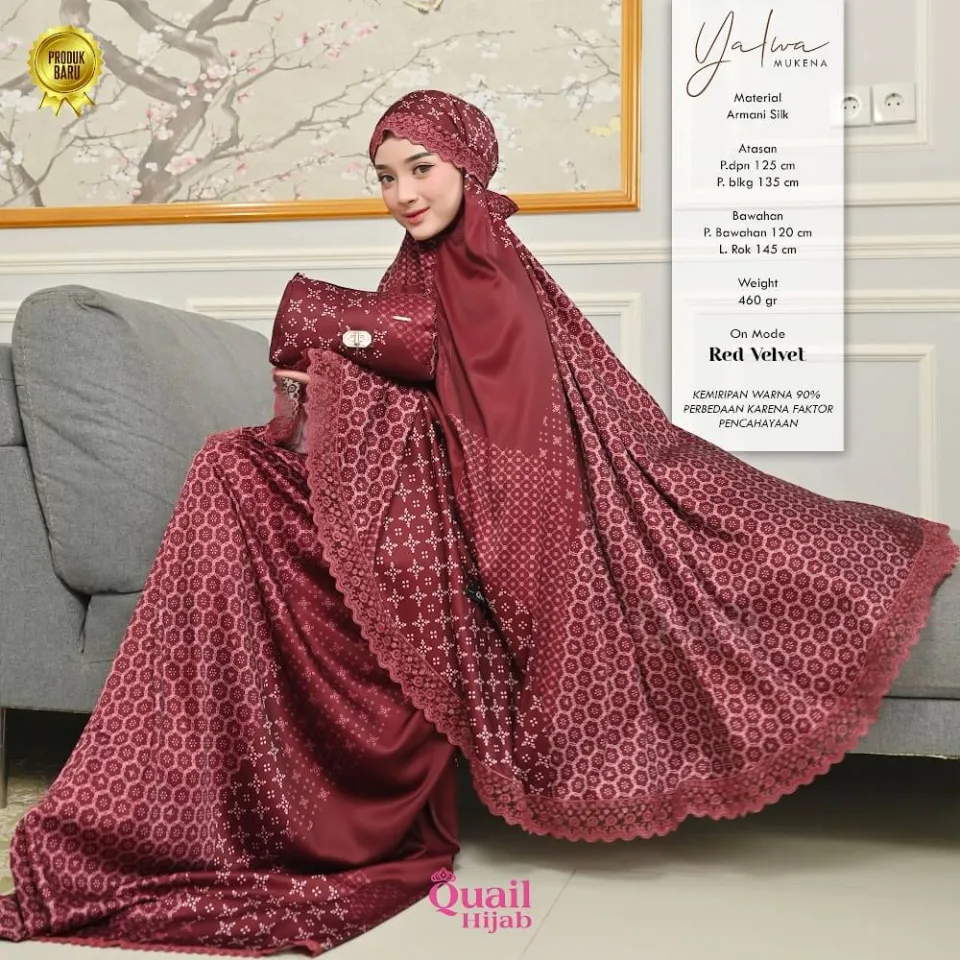Yalwa Mukena Mewah | Seserahan Exclusive Renda Printing Luxury Silk — foto 5