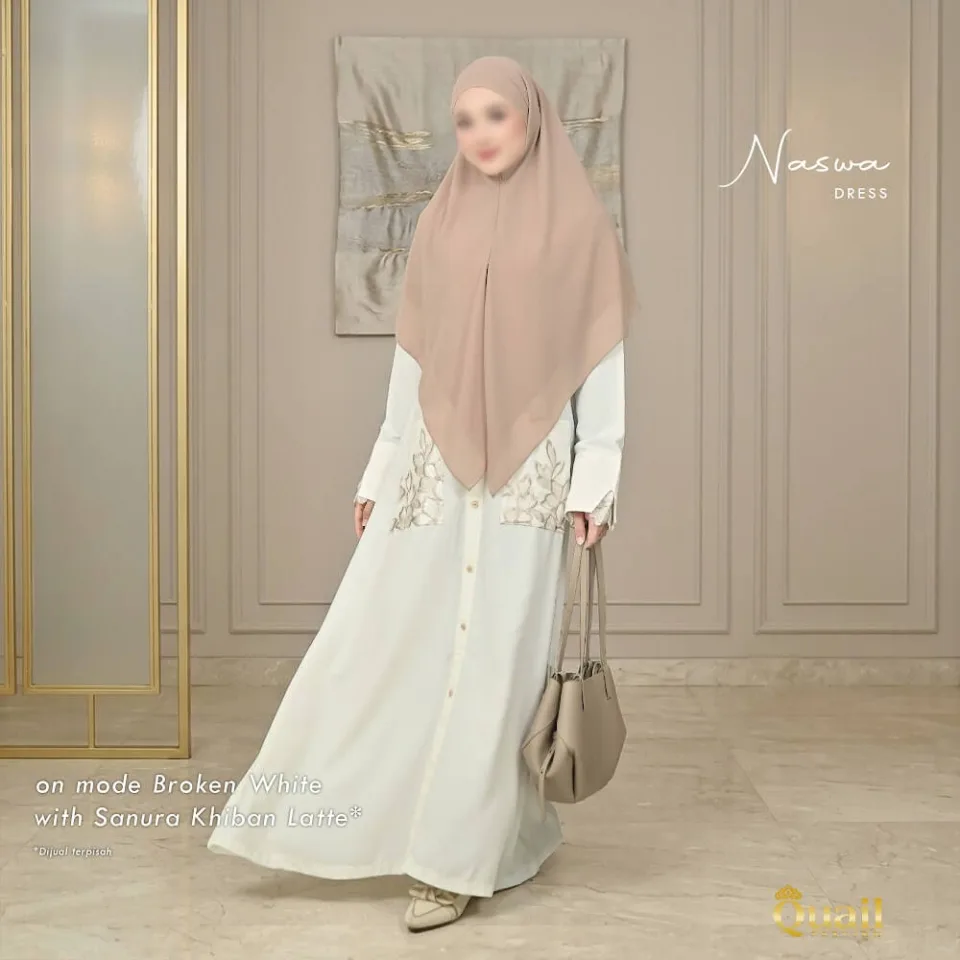 Naswa Dress | Dress Bordir Syar'i | Dress Muslimah Anti UV — foto 3