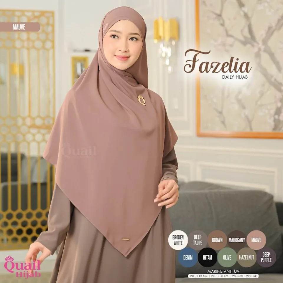 Fazelia Pashban | Pashmina Bandana Anti UV | Pashmina Bandana Instan Tali — foto 2