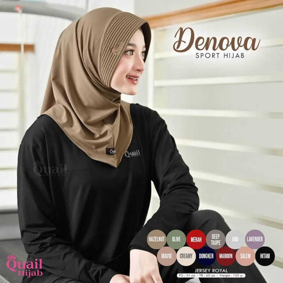Denova Hijab Sport Bergo Instan | Jilbab Kerudung Instan Bergo Daily Muslim Kerudung Pad Sporty — foto 2