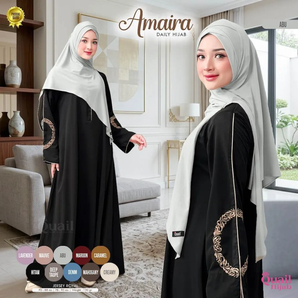 Amaira Hijab Non Pad Silang | Segitiga Instan | Hijab Syar'i | Hijab Jersey Premium — foto 2