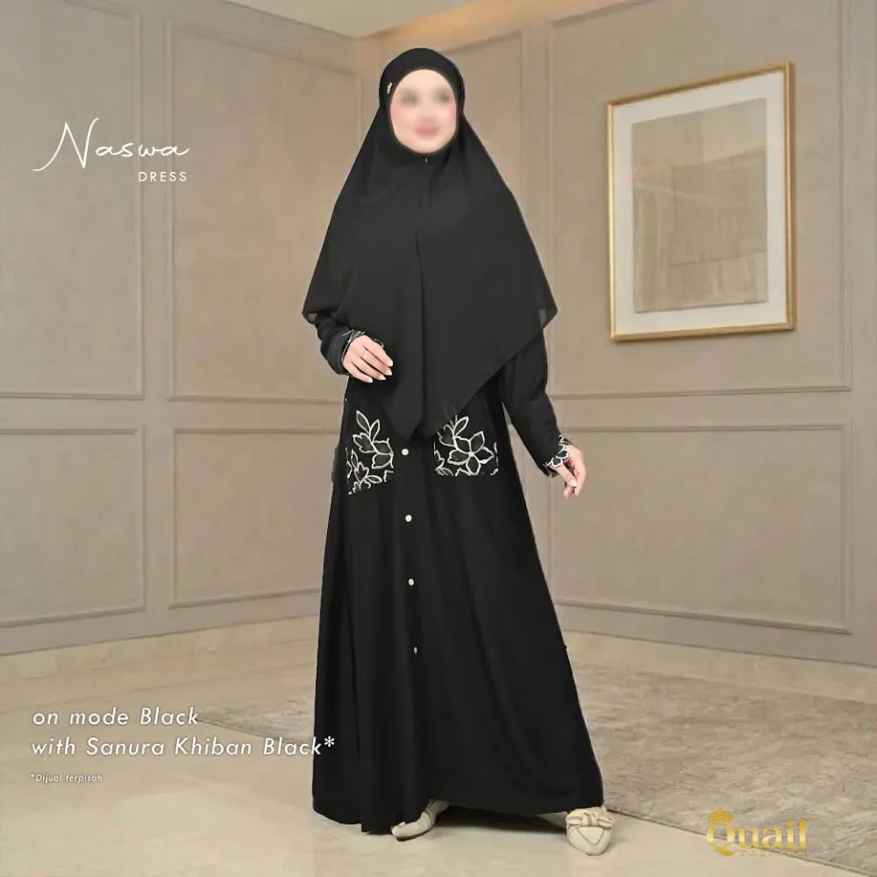 Naswa Dress | Dress Bordir Syar'i | Dress Muslimah Anti UV — foto 2